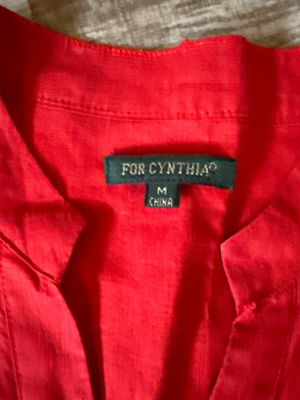 For Cynthia Vibrant Red Button-Front Dress size M - Picture 2 of 4
